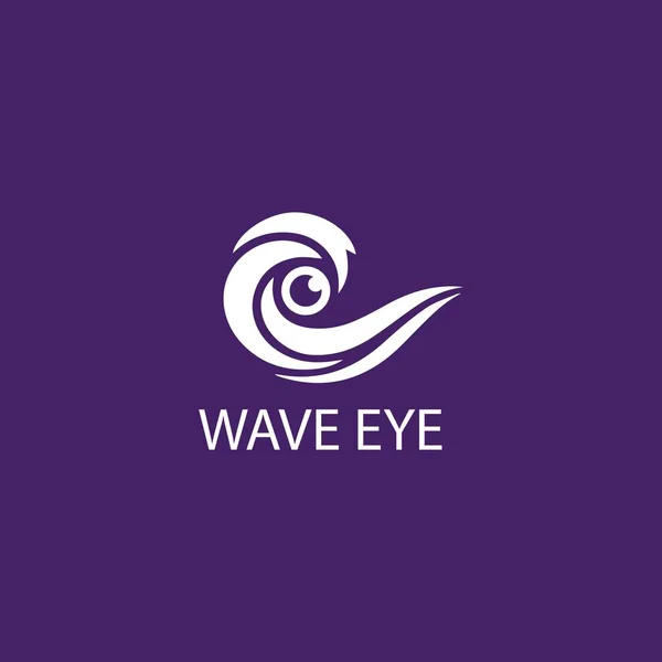 Wave Eye Logo Design Vector — Stock Vector