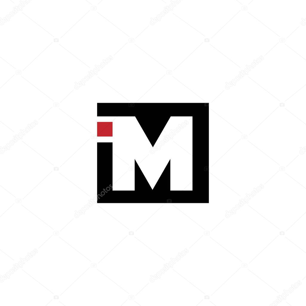 IM letter logo design vector
