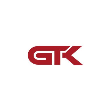Gtk harf logo tasarım vektörü