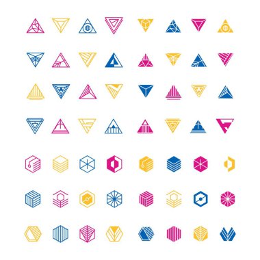 soyut geometrik logo tasarım vektörü