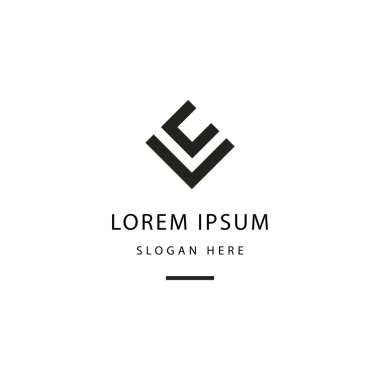 Lc harf logo tasarım vektörü
