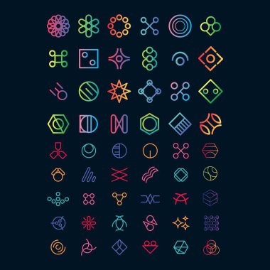 logo tasarım vektör elemanı kümesi