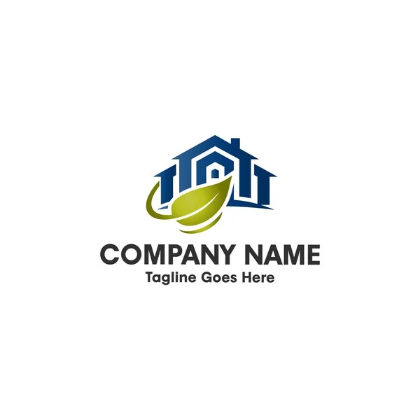 Vetor Design Logotipo Casa Natureza —  Vetores de Stock