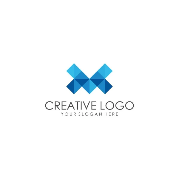 Abstrait Lettre Logo Design Vecteur — Image vectorielle