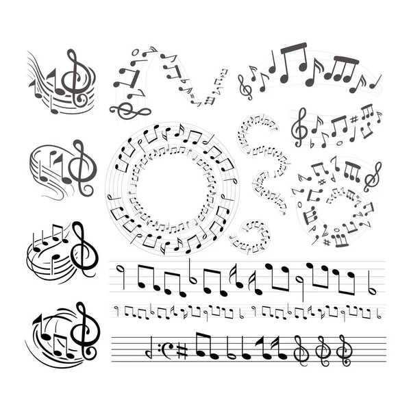 Dźwięk Logo Muzyka Projekt Wektor — Wektor stockowy