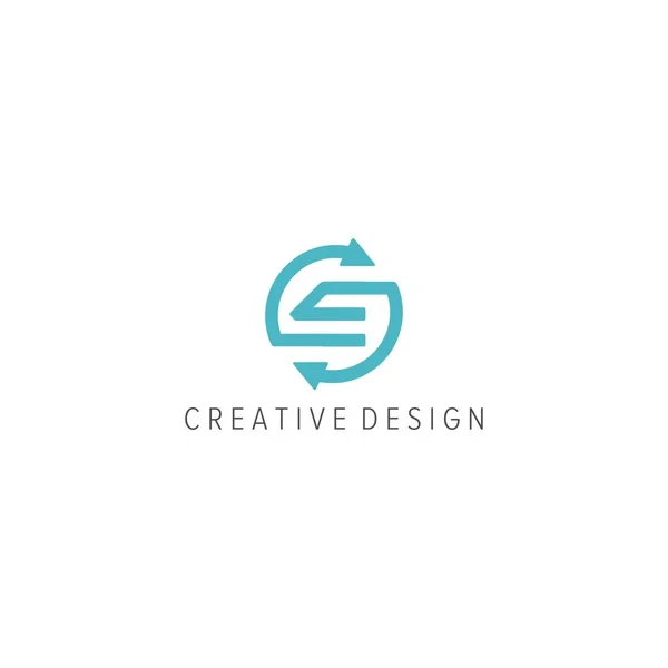 Vetor Design Logotipo Letra — Vetor de Stock