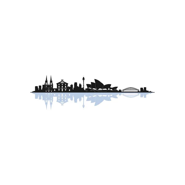 Sydney Skyline Logo Design Vector — Stock Vector