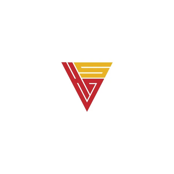 Hsg Vetor Design Logotipo Carta — Vetor de Stock