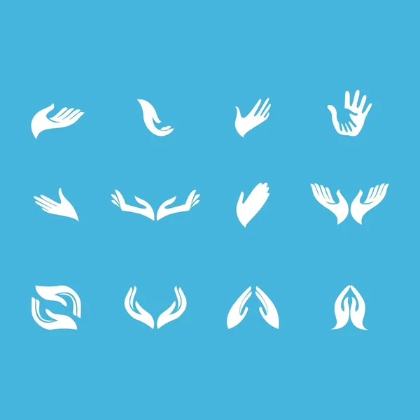 Set Hand Logo Ontwerp Vector — Stockvector