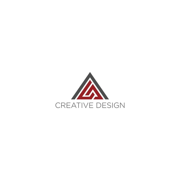 Als Letter Logo Ontwerp Vector — Stockvector