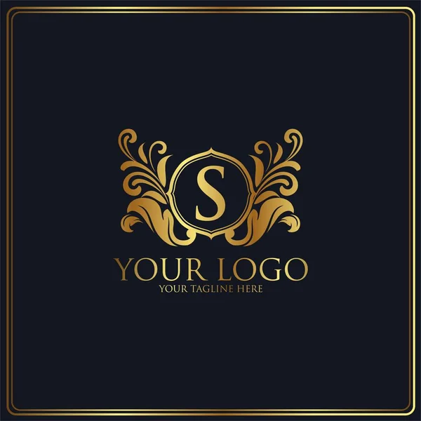 Letra Vetor Design Logotipo Luxo — Vetor de Stock