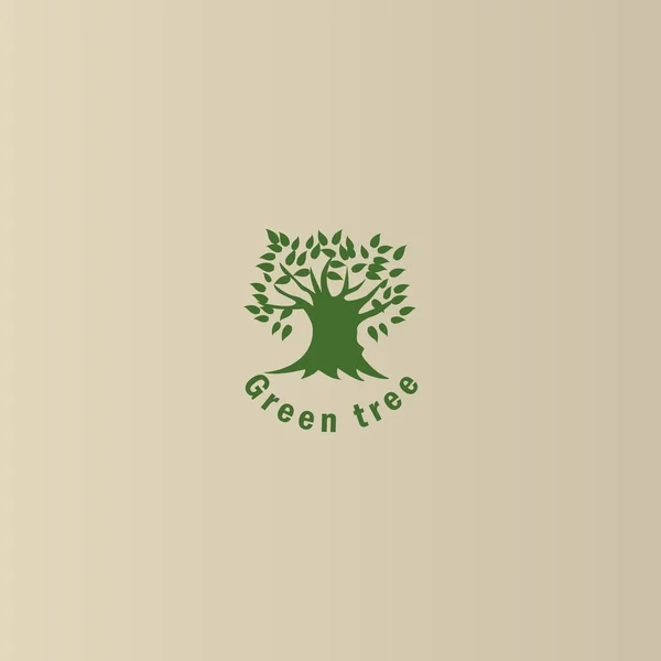 Vetor Design Logotipo Árvore Verde — Vetor de Stock