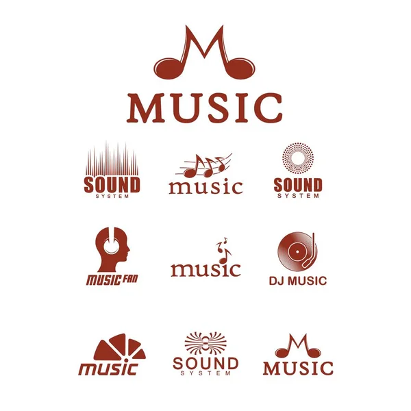 music logo design vector set