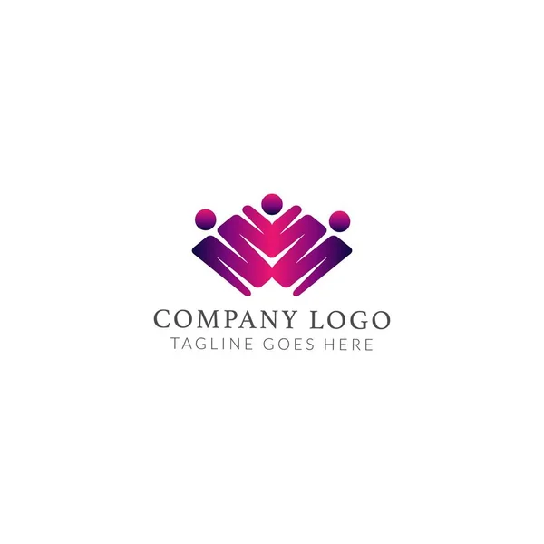 Pessoas Família Vetor Design Logotipo —  Vetores de Stock