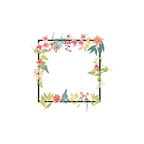 Fundo Flor Para Convidar Logotipo Casamento Vetor Design — Vetor de Stock