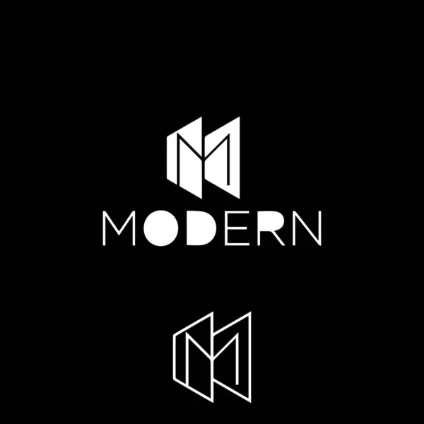 Moderní Logo Negativním Prostorem — Stockový vektor
