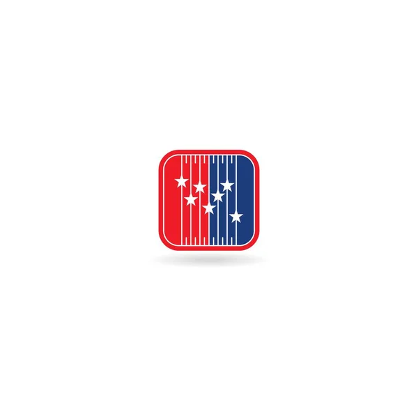 American Chart Business Logo Design Vector — Stock Vector