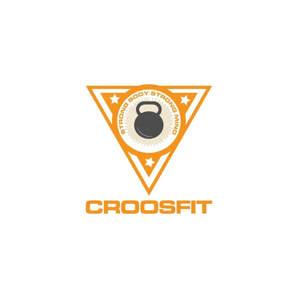 Ginásio Crossfit Negócio Logotipo Design Vetor — Vetor de Stock