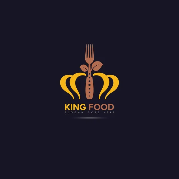 King Food Logo Design Vektor — Stock Vector