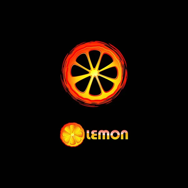 Lemon Buah Abstrak Logo Desain Vektor - Stok Vektor