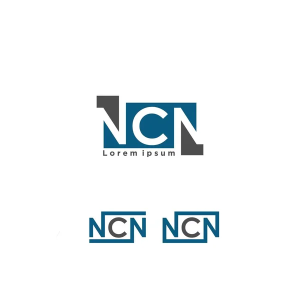 Ncn Letter Logo Design Vector — Stock Vector