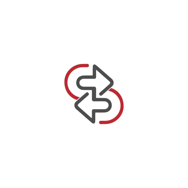 Brief Mit Pfeil Logo Design Vektor — Stockvektor