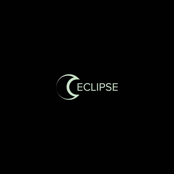 Écllipse Lune Logo Design Vecteur — Image vectorielle