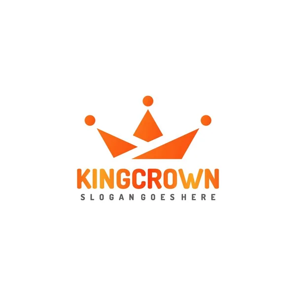 Abstract King Crwon Logo Design Vector — Stock Vector