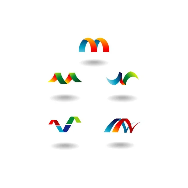 Sada Návrhů Písmenem Pro Abstraktní Logo — Stockový vektor