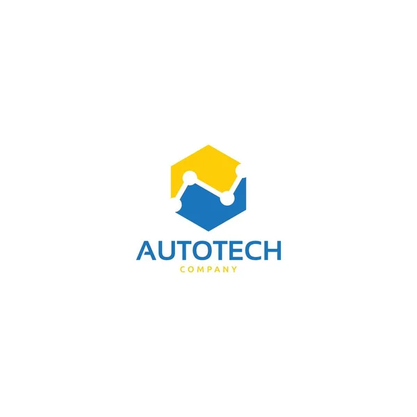 Vetor Design Logotipo Auto Tecnologia — Vetor de Stock