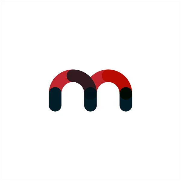 抽象的なM文字ロゴデザインベクトル — ストックベクタ