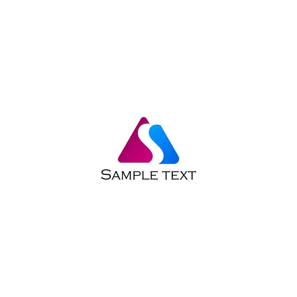 Abstrato Letra Com Vetor Design Logotipo Triangular — Vetor de Stock