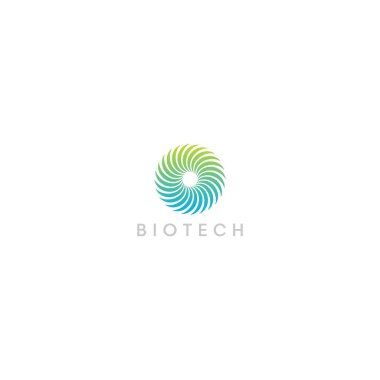 biyoteknoloji modern logo tasarım vektörü