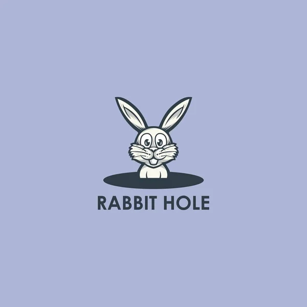 Rabbit Hole Logo Design Vector — Stock Vector