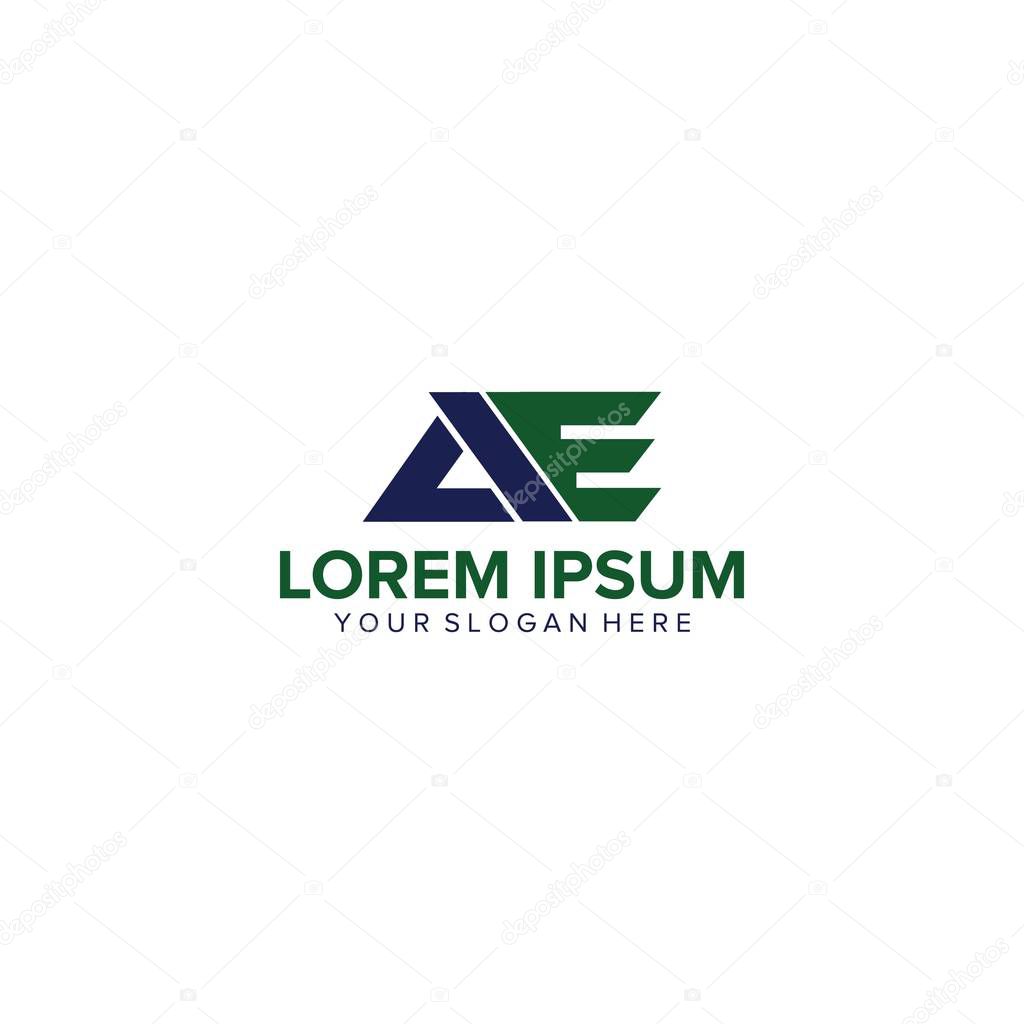 AE letter logo design vector