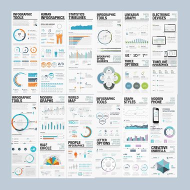 iş infografik eleman logo tasarım vektör seti