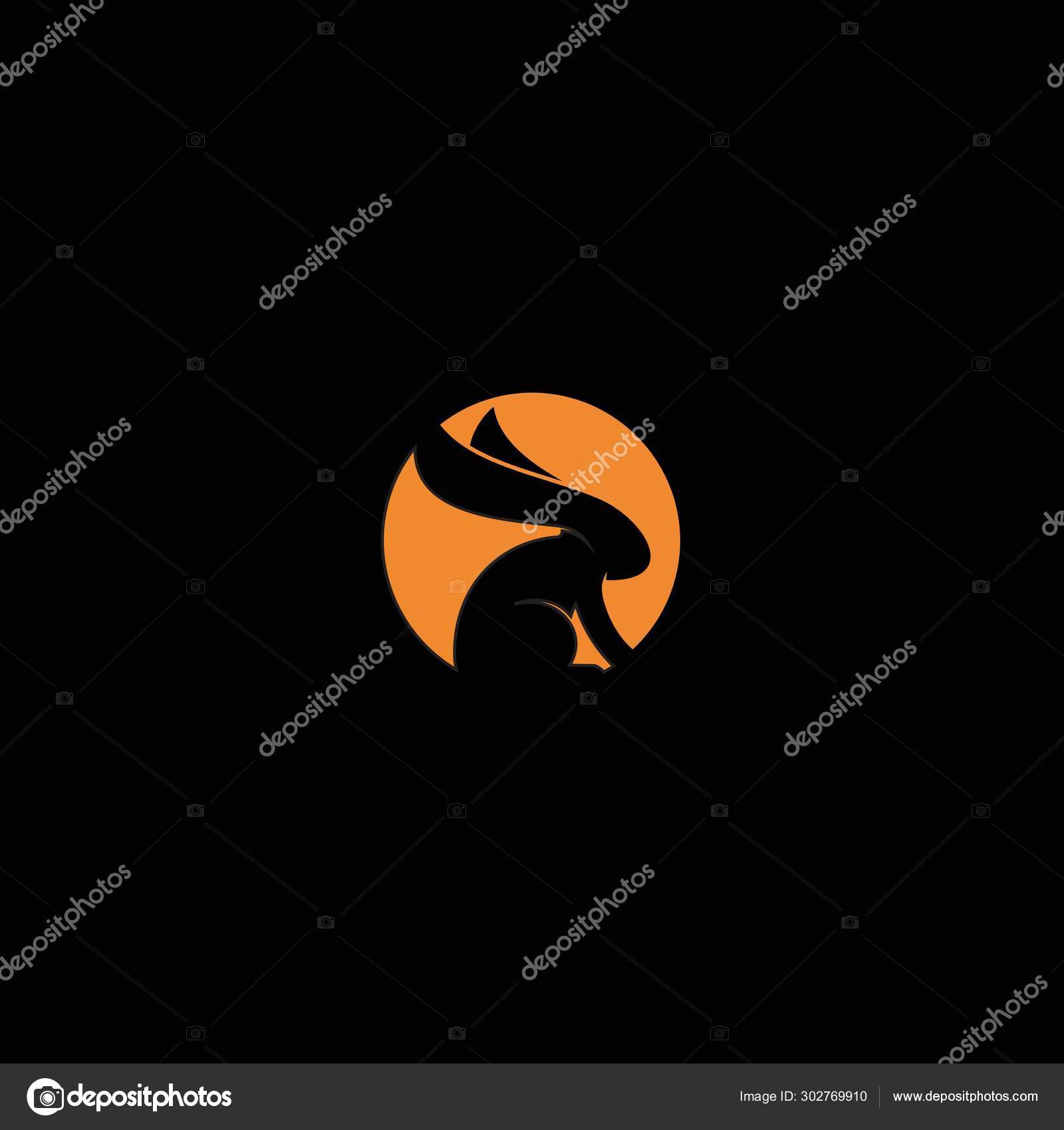 Rabbit Moon Logo Design Vector Vector Image By C Ivazyah Art Vector Stock Rabbit Moon Logo Design Vector Vector Image By C Ivazyah Art Vector Stock