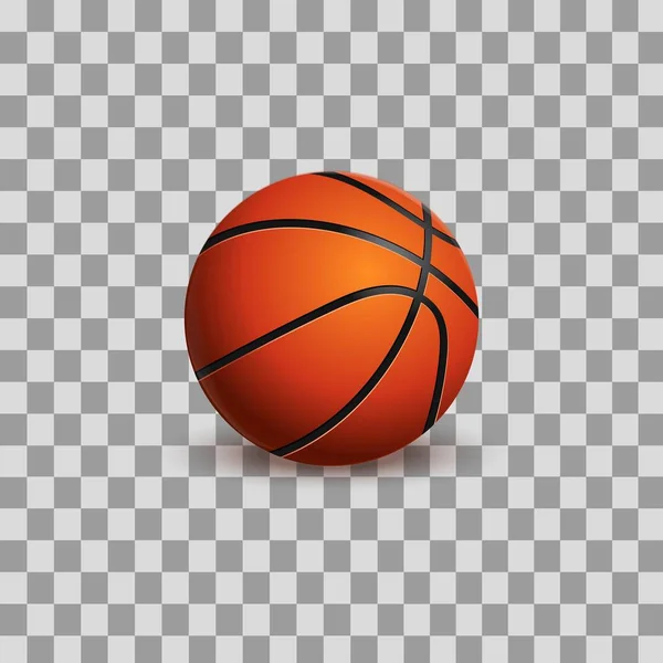 Basket Ball Auf Transparenz Hintergrund Logo Design Vektor — Stockvektor