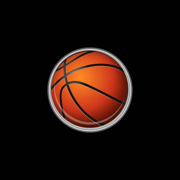Basket Ball Logo Ontwerp Vector — Stockvector