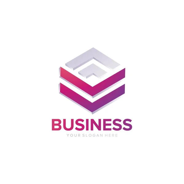 Abstrait Entreprise Immobilier Logo Design Vecteur — Image vectorielle