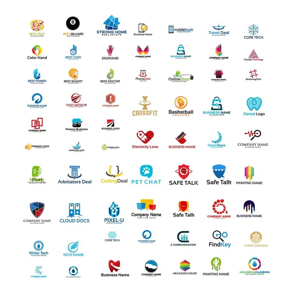 Набір Векторів Дизайну Бізнес Логотипу — стоковий вектор