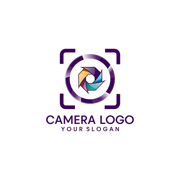 Kamera Logo Projekt Streszczenie Wektor — Wektor stockowy