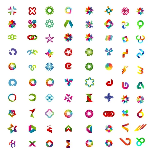 Набір Абстрактного Дизайну Логотипу Векторний Елемент — стоковий вектор