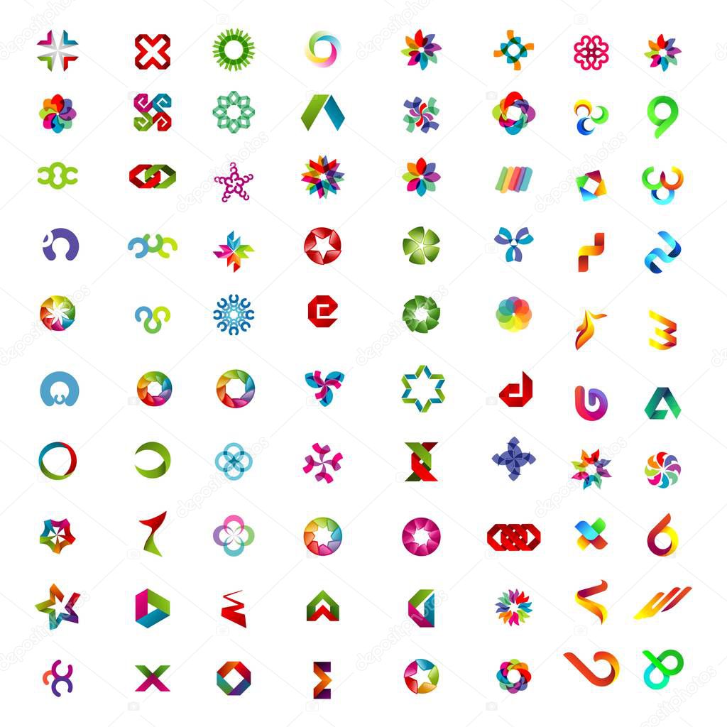 set of abstract logo design vector element