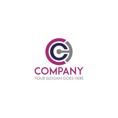 CC harfi logo tasarım vektörü