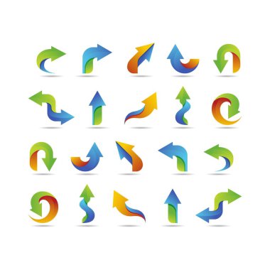 ok logosu tasarım vektör seti