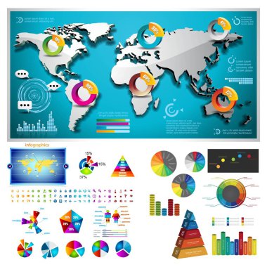 iş infografik logo tasarım vektörü
