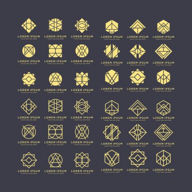 soyut geometrik logo tasarım vektörü