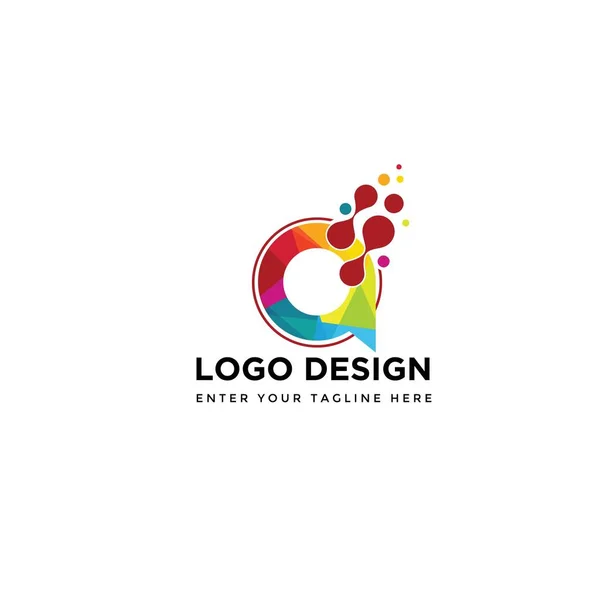 Carta Logo Design Vector —  Vetores de Stock