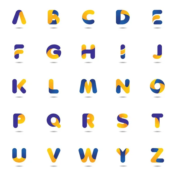 Set Abstract Letter Logo Design Vector — Stock Vector